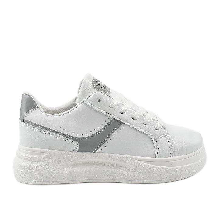 Sneakers in ecopelle bianca LLQ206-26