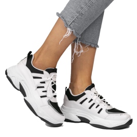 Scarpe sportive nere alla moda BH-001 bianca nero