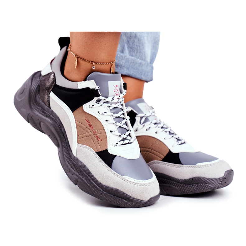 Scarpe Sportive Donna Cross Jeans Grigie GG2R4037 grigio