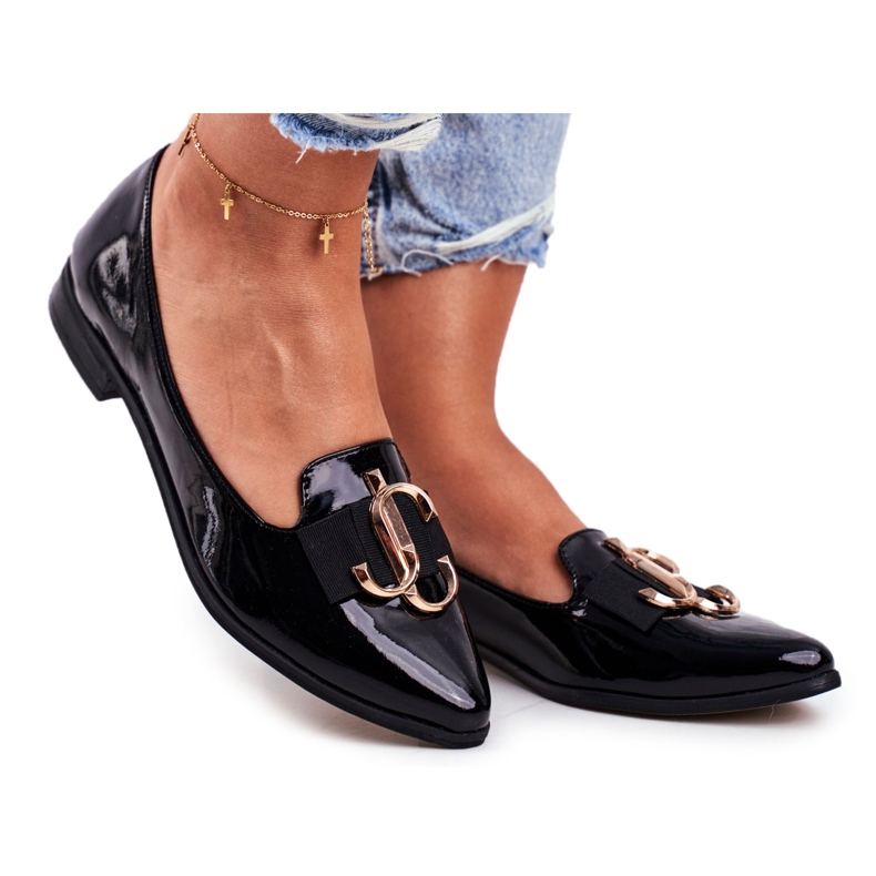 Mocassini Donna Lordsy Pelle Verniciata Nero Nicole 2588