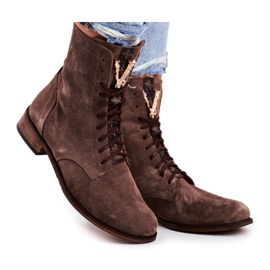 Stivali Donna Nicole Pelle Nabuk Cappuccino 2593 marrone
