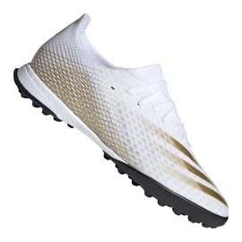 Scarpe da calcio Adidas X Ghosted.3 Tf M EG8199 nero, bianco, oro bianca
