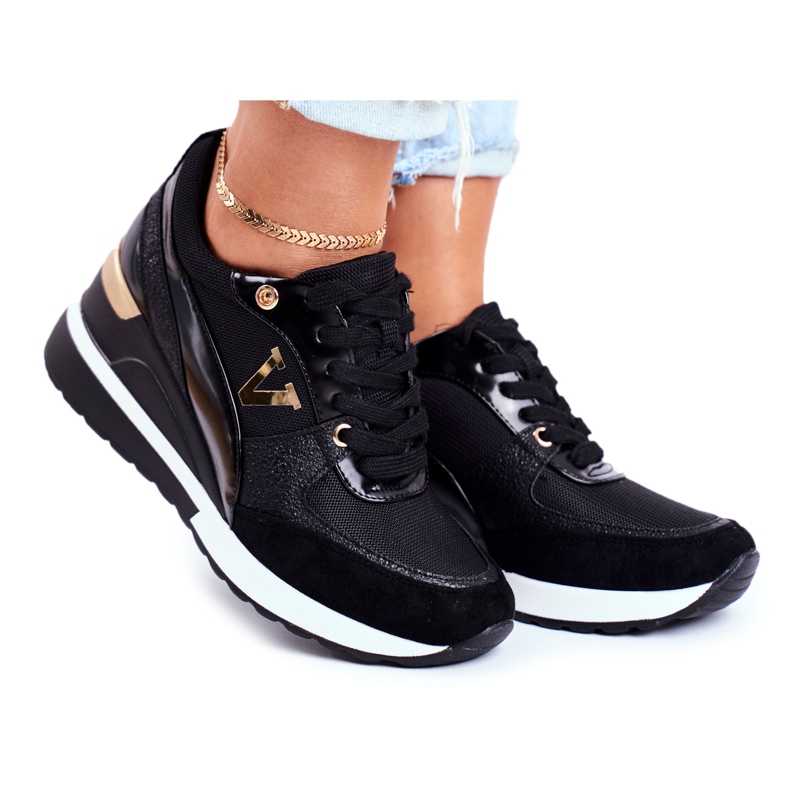 Vinceza Scarpe Sportive da donna Sneakers Nere 21-10574 nero