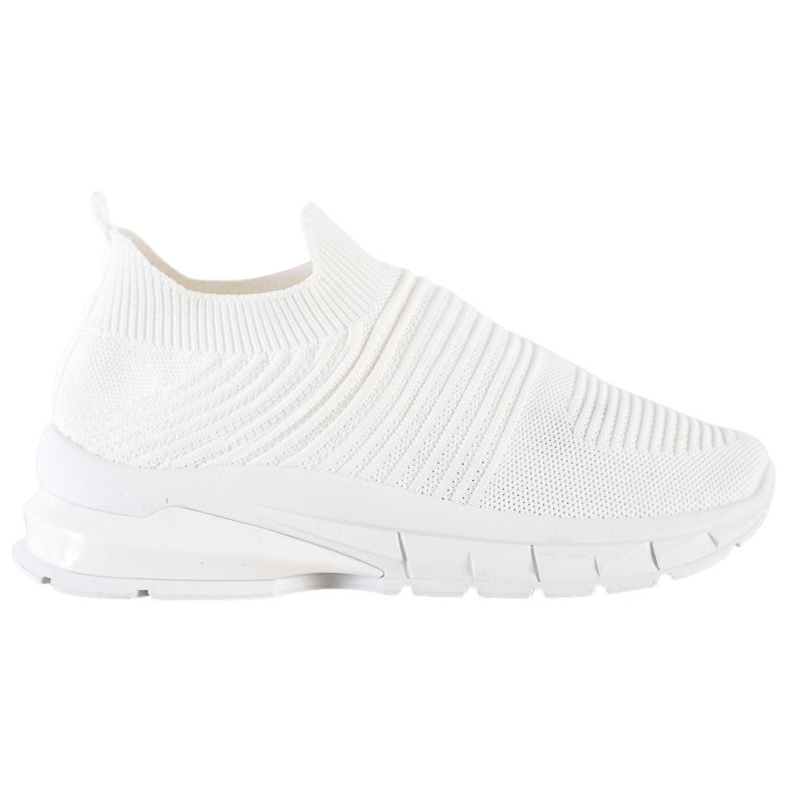 SHELOVET Sneakers slip-on in tessuto bianca