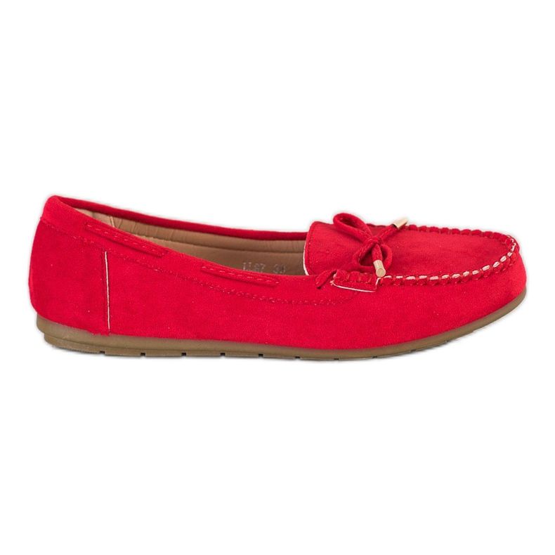 Super Me Mocassini in pelle scamosciata rosso