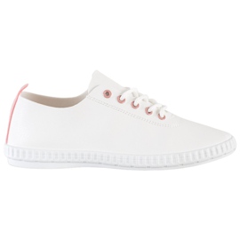 SHELOVET Sneakers Leggere Con Ecopelle bianco