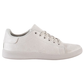SHELOVET Sneakers in pelle scamosciata grigie grigio