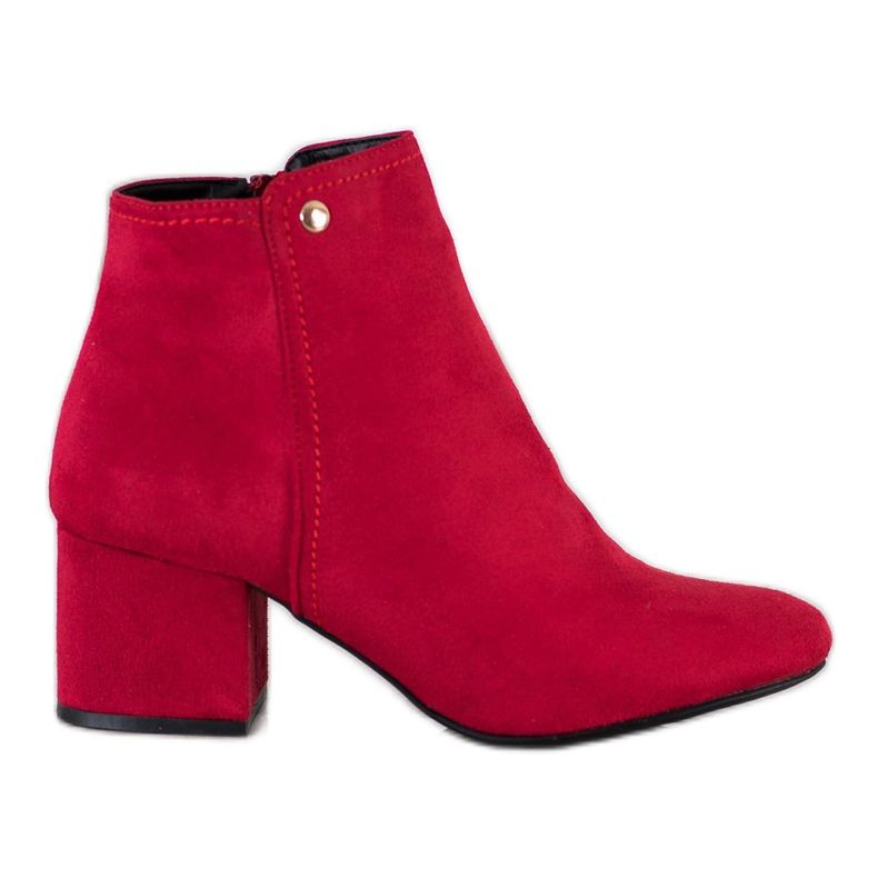 Goodin Stivaletti in pelle scamosciata rossi rosso
