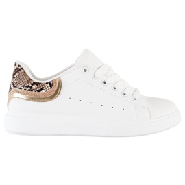 SHELOVET Comode scarpe da ginnastica bianche bianca