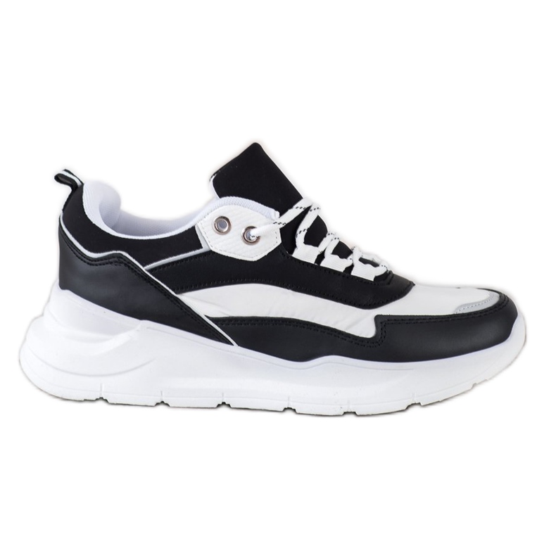 SHELOVET Sneakers allacciate alla moda bianca nero