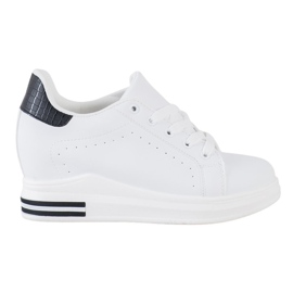 SHELOVET Scarpe sportive su una zeppa bianca