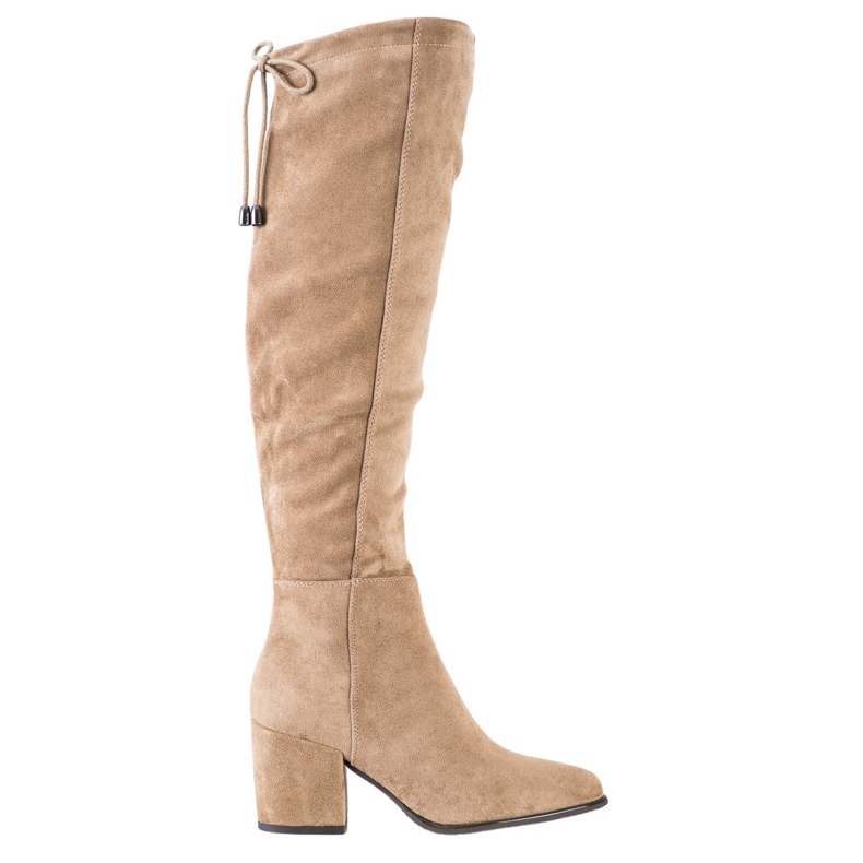 VINCEZA stivali scamosciati beige