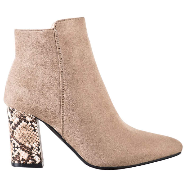 Stivali con motivo serpente VINCEZA beige
