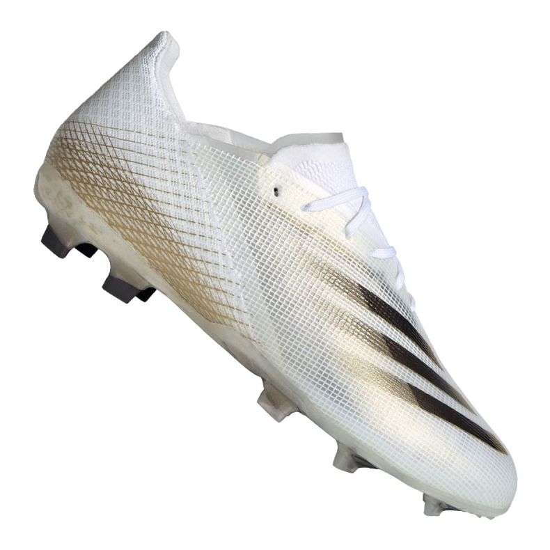 Scarpe da calcio Adidas X Ghosted.1 Fg Jr EG8181 nero, bianco, oro bianca