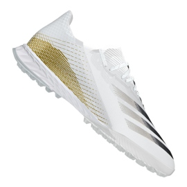 Scarpe da calcio Adidas X Ghosted.1 Tf M EG8173 nero, bianco, oro bianca