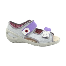 Scarpe per bambini Befado 065X144 viola argento grigio