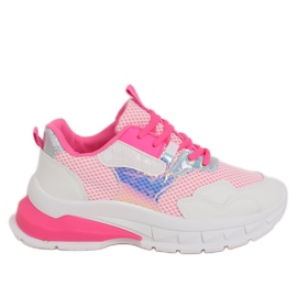 Scarpe sportive bianche e rosa BH003 Rose bianca