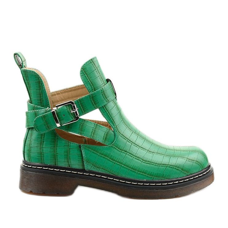 Stivali verdi con fibbia Nilld verde