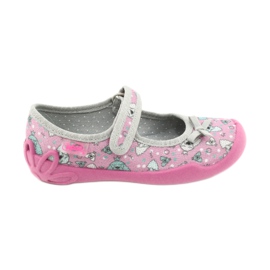 Scarpe per bambini Befado 114X413 rosa argento grigio