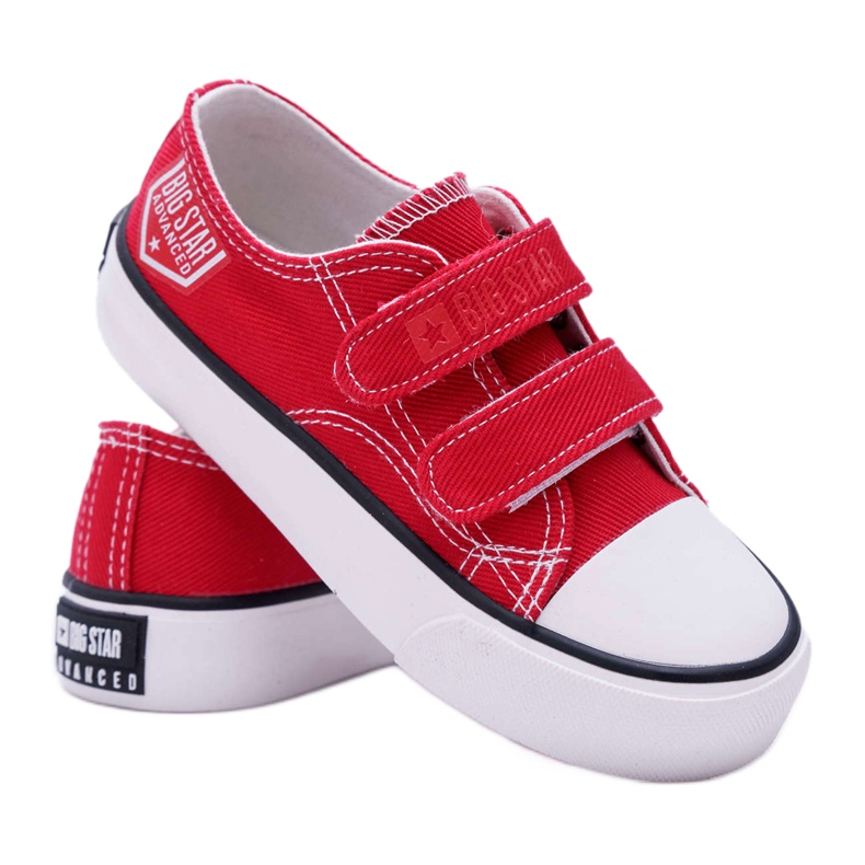 Sneakers Bambini Big Star Con Velcro Rosse FF374063 bianca rosso