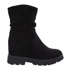 Stivali neri con zeppa nascosta 7978-KA Black nero