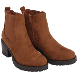 Stivaletti Chelsea tacco alto cammello 4935 Camel marrone