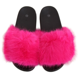 Pantofole in pelliccia fucsia CK107P Fushia rosa