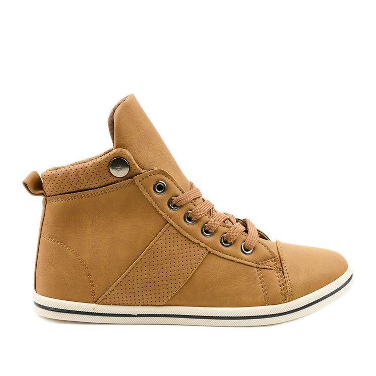 Sneakers alte da donna classiche marroni BK-08 marrone
