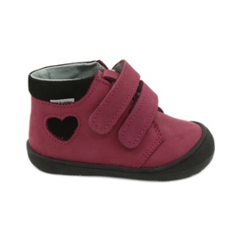 Scarpe velcro cuore Mazurek 1341 bordeaux/nero rosso