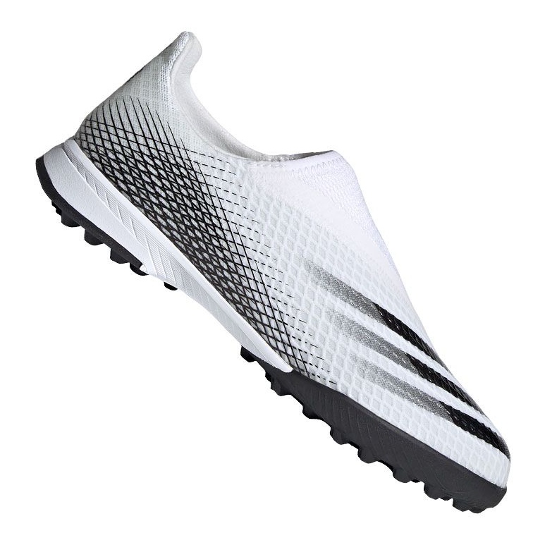 Scarpe da calcio Adidas X Ghosted.3 Ll Tf Jr EG8150 grigio/argento, bianco, grigio/argento bianca