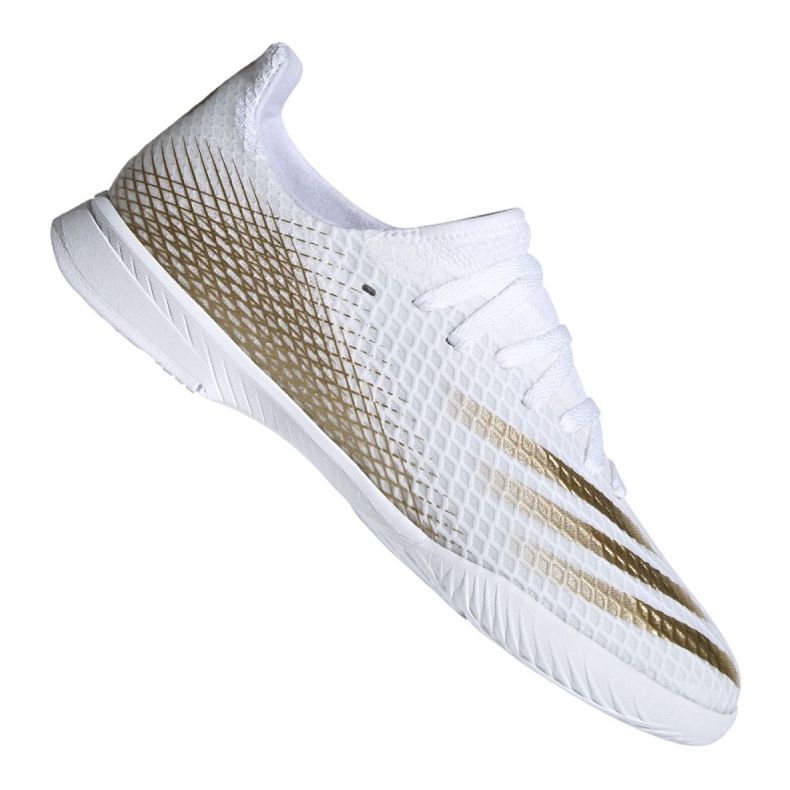 Scarpe da calcio Adidas X Ghosted.3 In Jr EG8225 grigio/argento, bianco, oro bianca