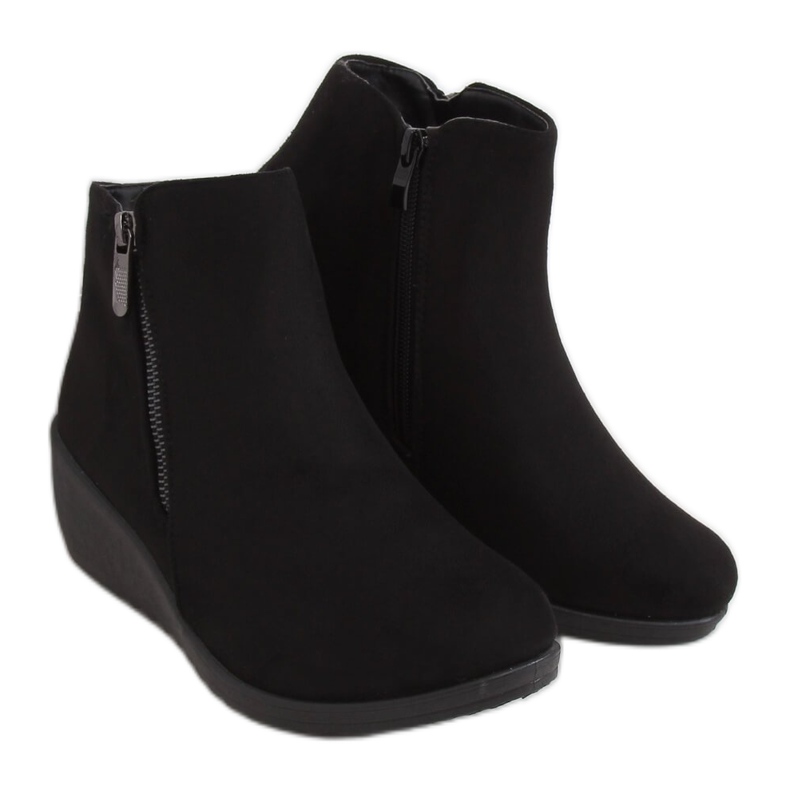 Nero Nero Stivali con zeppa E3267 Nero