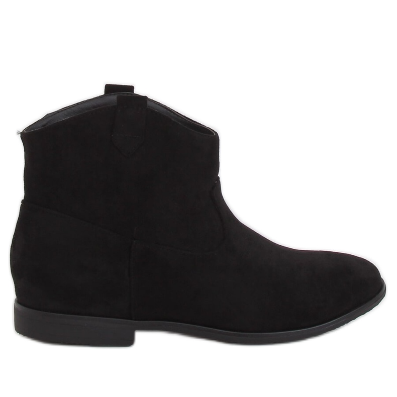 Black TX-1876 Stivali texani piatti neri nero