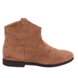 Stivali texani piatti beige TX-1876