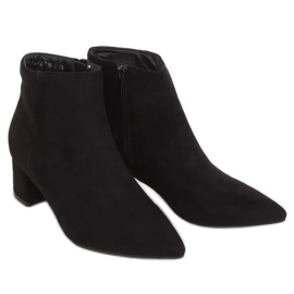 Stivali neri con tacco basso W27016 Nero