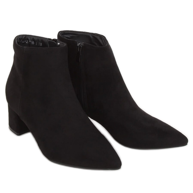 Stivali neri con tacco basso W27016 Nero