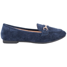 Anesia Paris Mocassini eleganti in camoscio blu navy blu