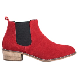 Goodin Stivaletti Chelsea in pelle rosso