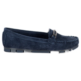 Filippo Mocassini in pelle blu navy blu