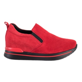 Filippo Scarpe Slip-On in pelle rosso