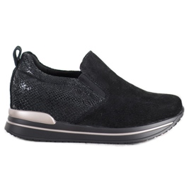 Filippo Scarpe Slip-On in pelle nero