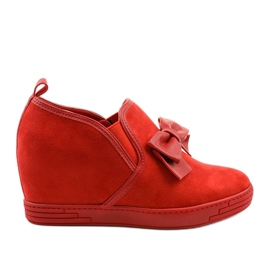 Sneakers rosse con fiocco Tifi rosso