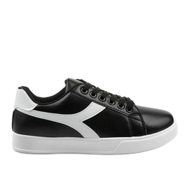 Sneakers da donna eleganti nere LV99P-1 bianco nero