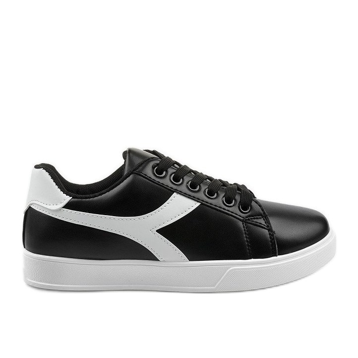 Sneakers da donna eleganti nere LV99P-1 bianca nero