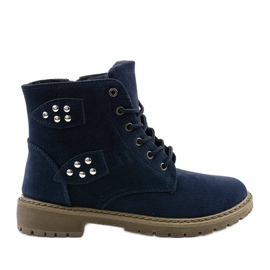 Scarponi da trekking blu navy con cerniera Delothia