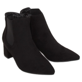 Stivali neri con tacco basso W27012 Nero