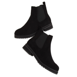 Stivaletti Chelsea neri da donna neri F-3799 Black nero