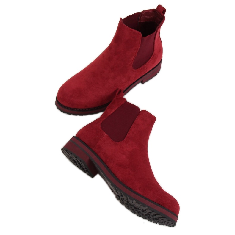 Stivali da donna bordeaux F-3799 Wine rosso