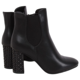 Stivali neri con tacco alto K-9990 Black nero