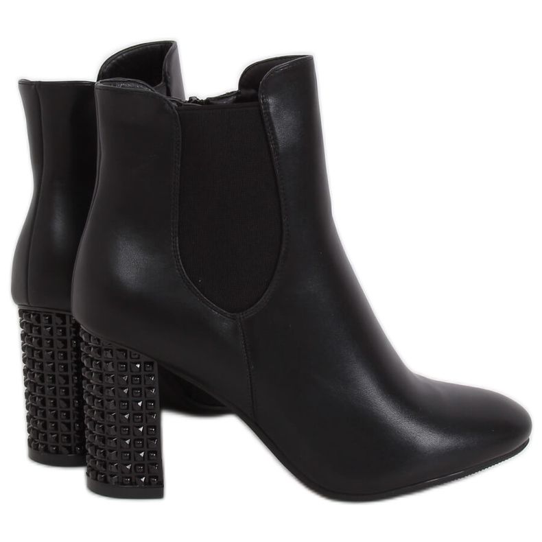 Stivali neri con tacco alto K-9990 Black nero